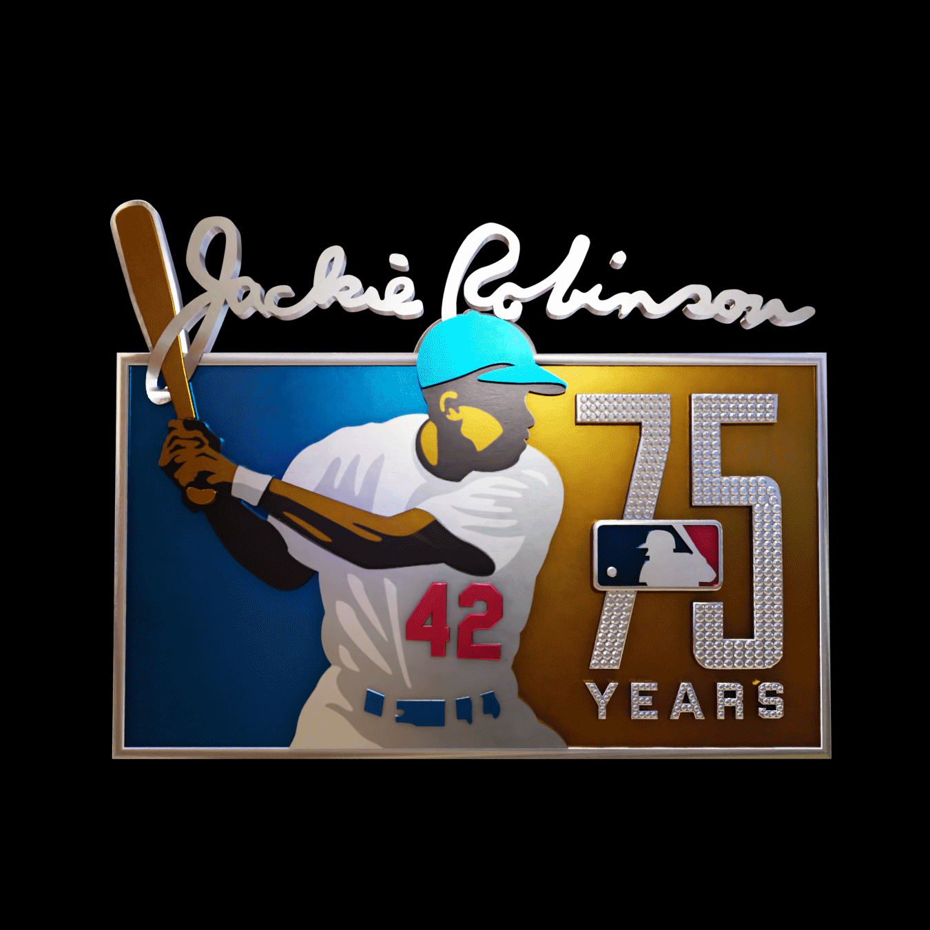 Diamond Studded 3D Medallion